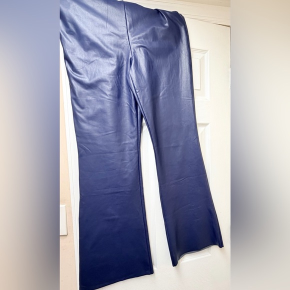 Bagatelle Blue Faux Leather Pants - Picture 16 of 16